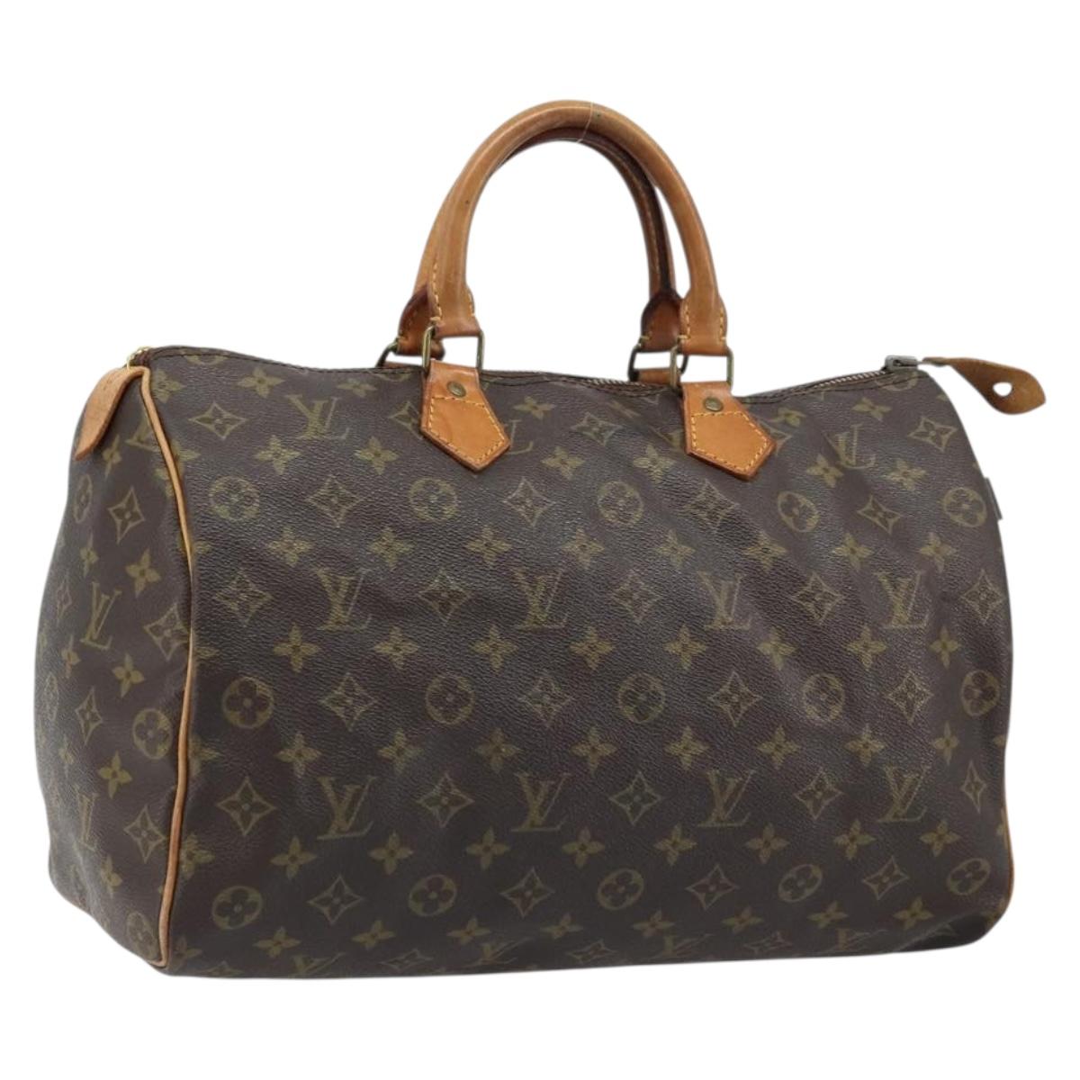 LOUIS VUITTON Monogram Speedy 35 Hand Bag M41524 LV Auth 172327