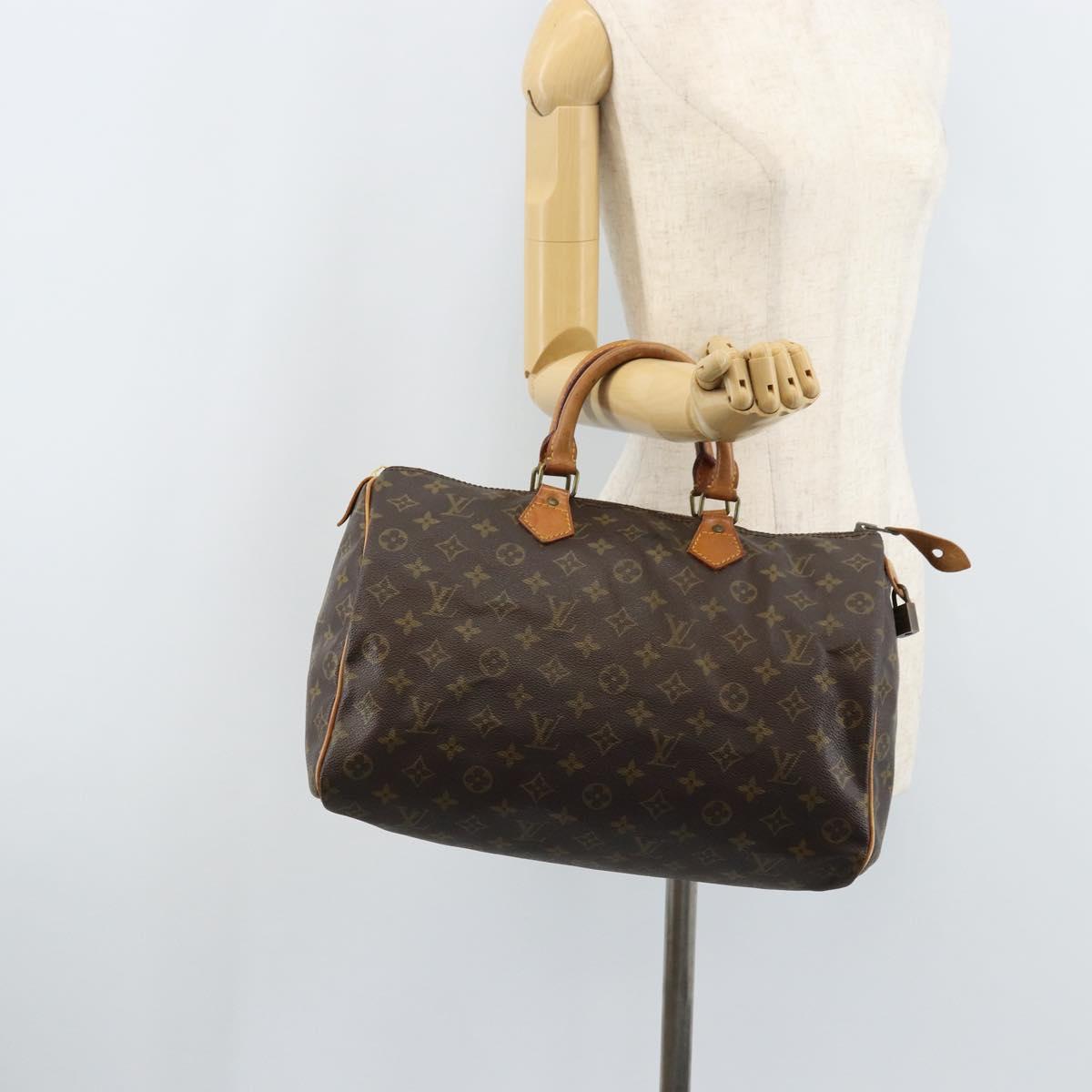 LOUIS VUITTON Monogram Speedy 35 Hand Bag M41524 LV Auth 172327