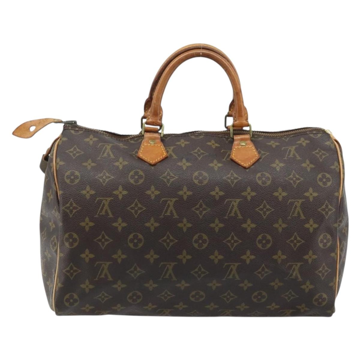 LOUIS VUITTON Monogram Speedy 35 Hand Bag M41524 LV Auth 172327