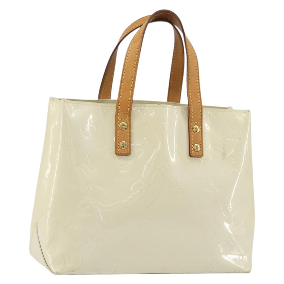 LOUIS VUITTON Monogram Vernis Reade PM Hand Bag Perle M91336 LV Auth 172337