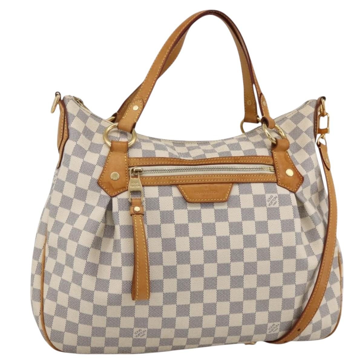 LOUIS VUITTON Damier Azur Evora MM Tote Bag 2way N41133 LV Auth 172344V