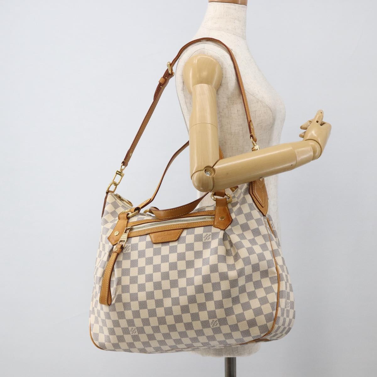 LOUIS VUITTON Damier Azur Evora MM Tote Bag 2way N41133 LV Auth 172344V