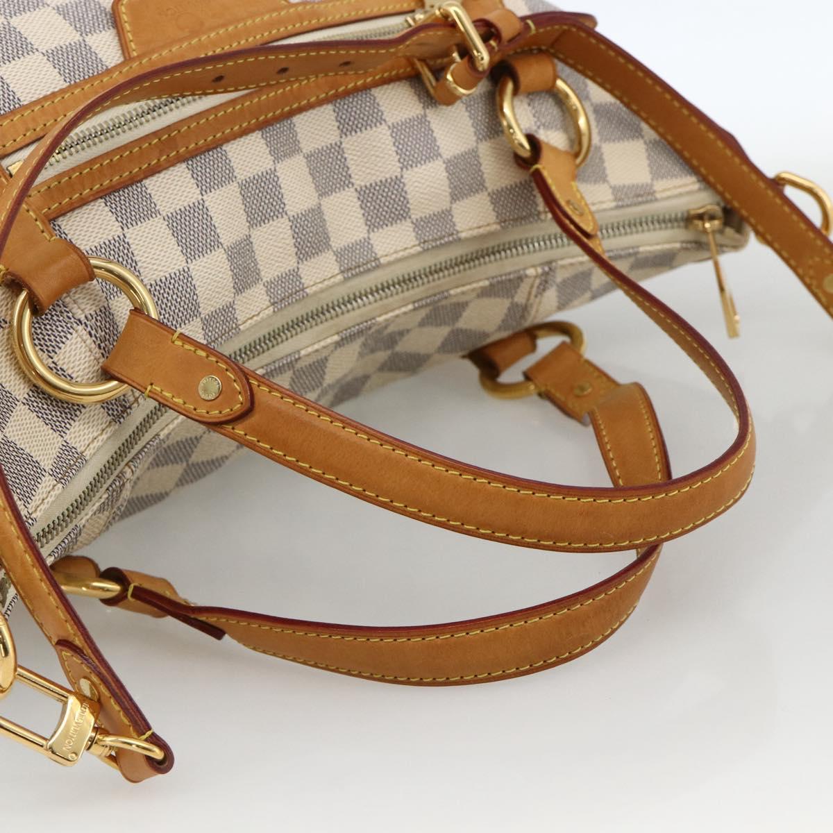 LOUIS VUITTON Damier Azur Evora MM Tote Bag 2way N41133 LV Auth 172344V