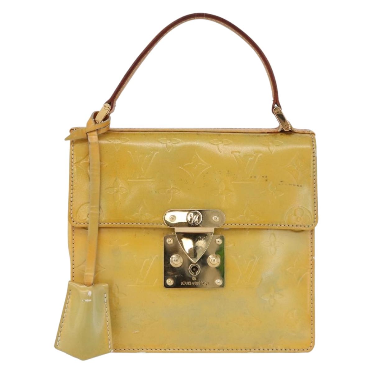 LOUIS VUITTON Monogram Vernis Spring street Hand Bag Gris M91029 LV Auth 172351