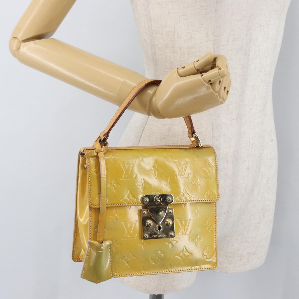 LOUIS VUITTON Monogram Vernis Spring street Hand Bag Gris M91029 LV Auth 172351