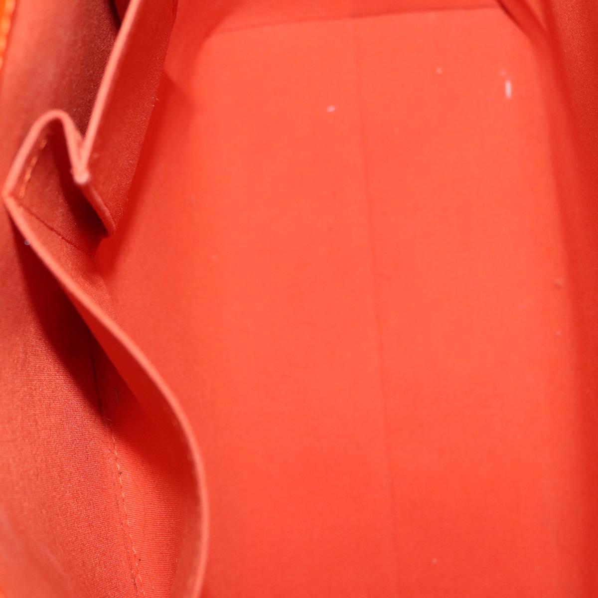 LOUIS VUITTON Monogram Vernis Fluo Reade MM Bag Orange Pink M91902 Auth 172364A