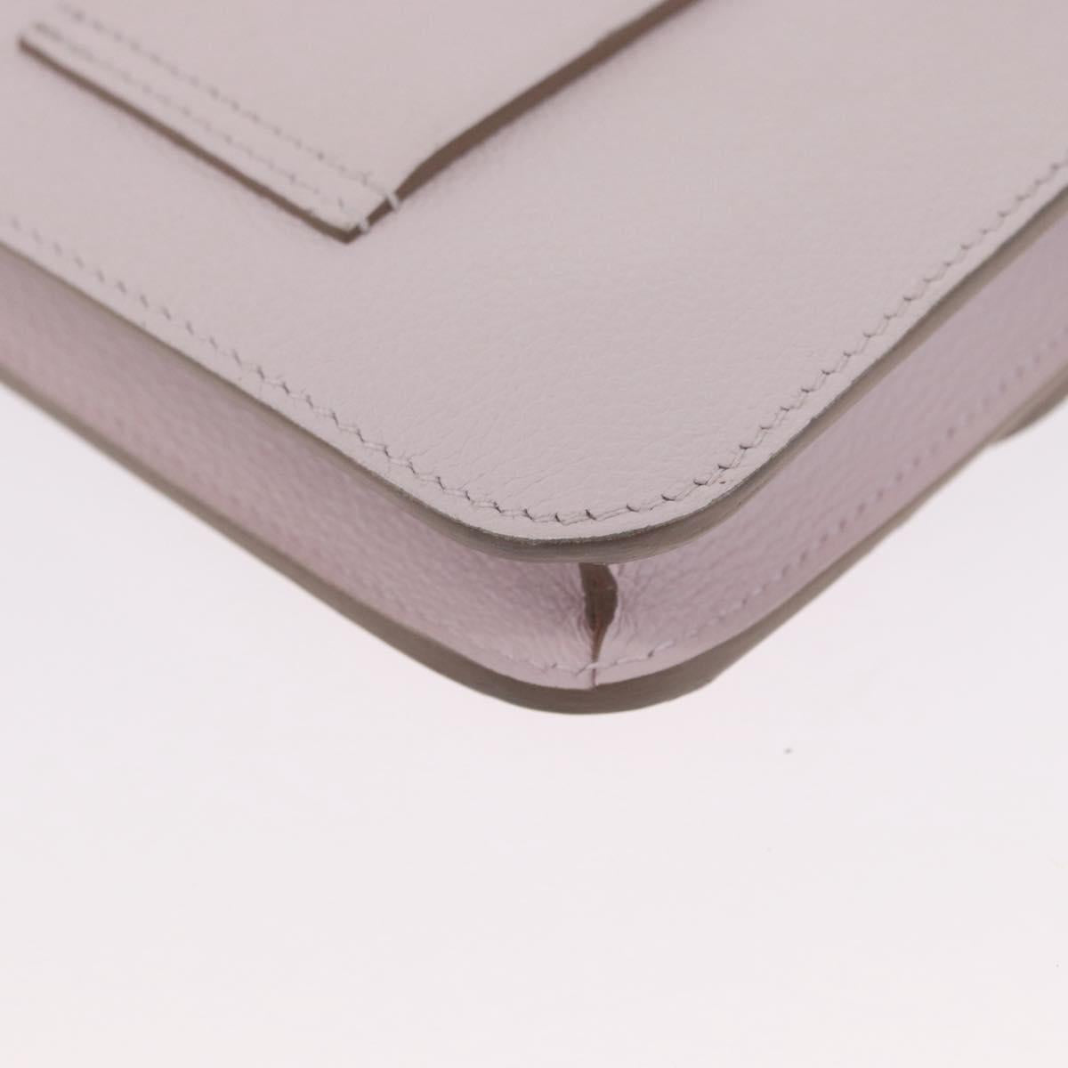 HERMES Constance Slim Wallet Leather Pink Silver Auth 172366SM