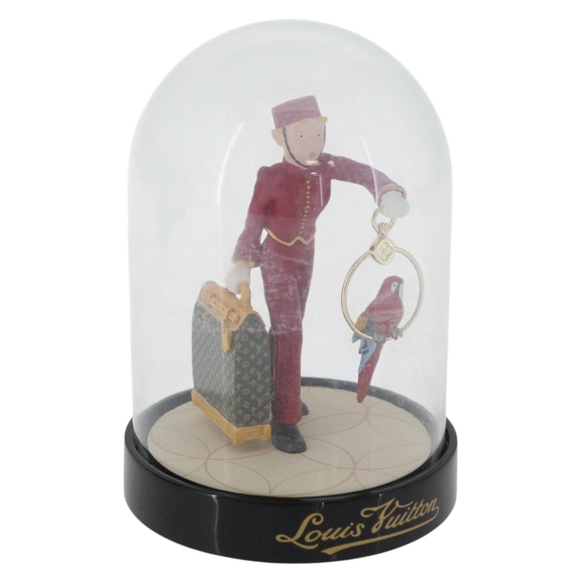 LOUIS VUITTON Snow Globe Pageboy Clear Red LV Auth 172367A