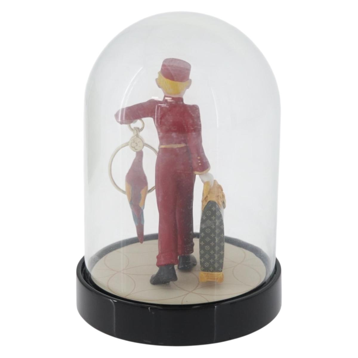 LOUIS VUITTON Snow Globe Pageboy Clear Red LV Auth 172367A