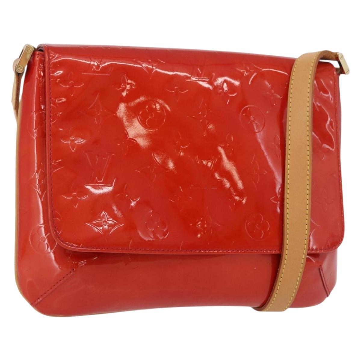 LOUIS VUITTON Monogram Vernis Thompson Street Bag Red M91094 LV Auth 172379