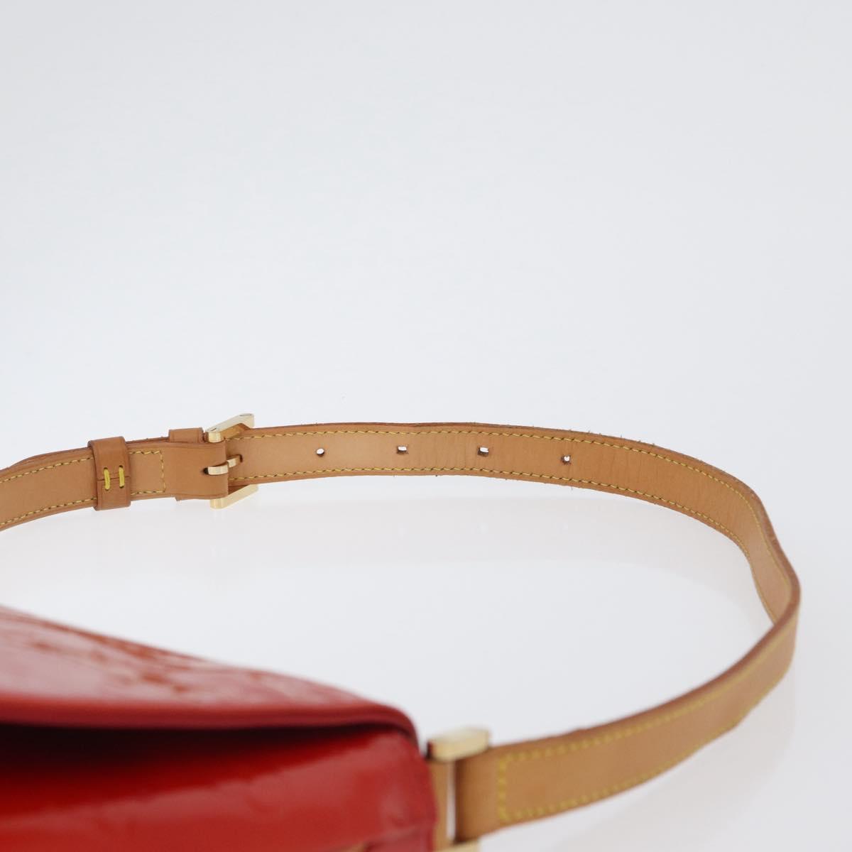 LOUIS VUITTON Monogram Vernis Thompson Street Bag Red M91094 LV Auth 172379