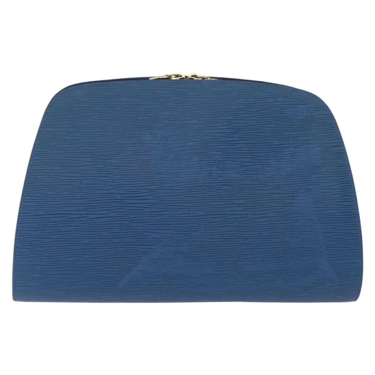 LOUIS VUITTON Epi Dauphine GM Pouch Blue M48435 LV Auth 172381