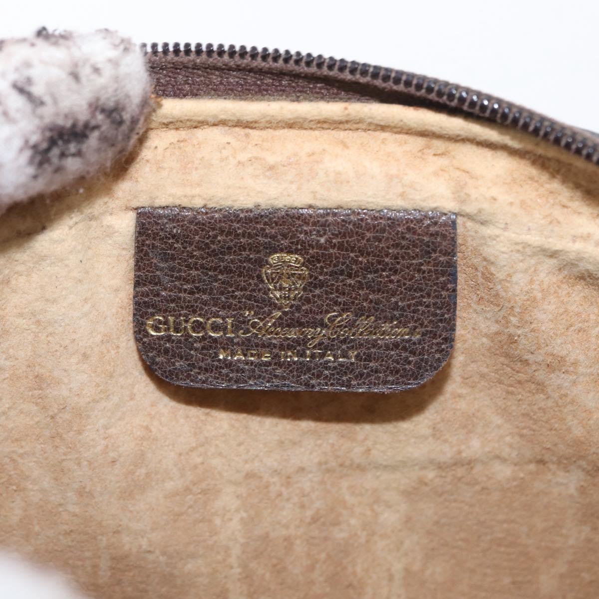 GUCCI GG Supreme Web Sherry Line Shoulder Bag PVC Beige Gold 010 378 Auth 172385