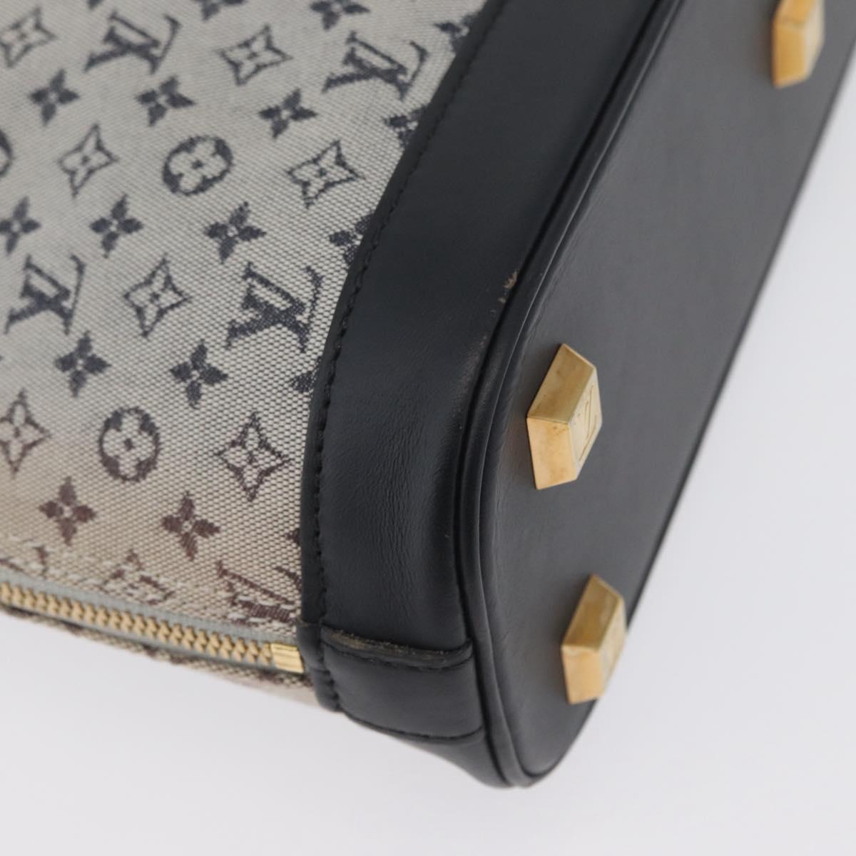 LOUIS VUITTON Monogram Mini Alma Haut Hand Bag Blue M92202 LV Auth 172401A