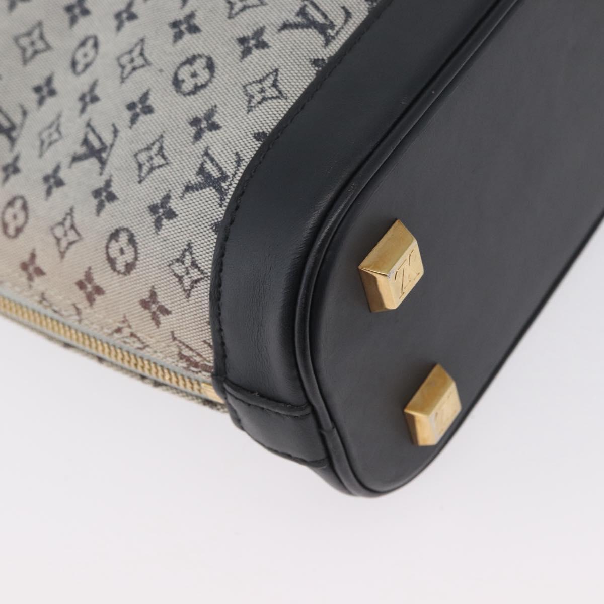 LOUIS VUITTON Monogram Mini Alma Haut Hand Bag Blue M92202 LV Auth 172401A