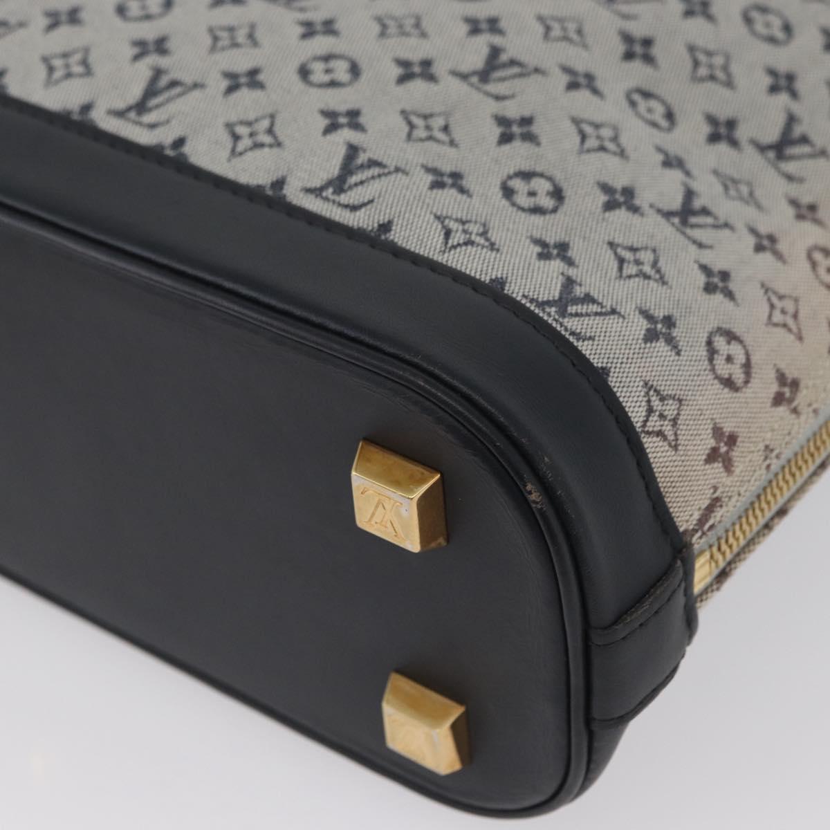 LOUIS VUITTON Monogram Mini Alma Haut Hand Bag Blue M92202 LV Auth 172401A