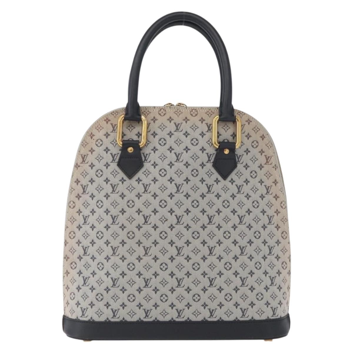 LOUIS VUITTON Monogram Mini Alma Haut Hand Bag Blue M92202 LV Auth 172401A