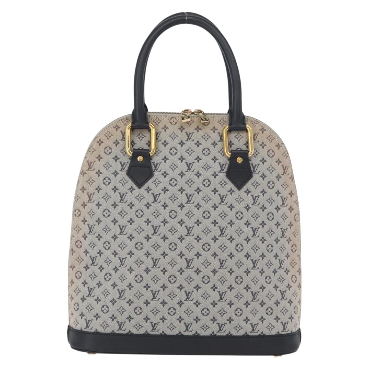 LOUIS VUITTON Monogram Mini Alma Haut Hand Bag Blue M92202 LV Auth 172401A