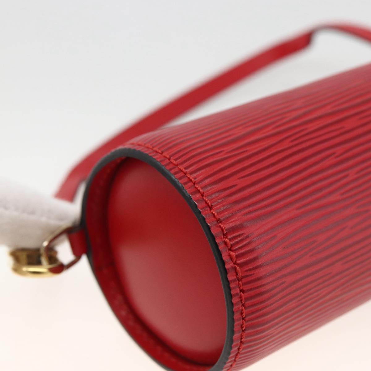 LOUIS VUITTON Epi Soufflot Pouch Accessory Pouch Red LV Auth 172405