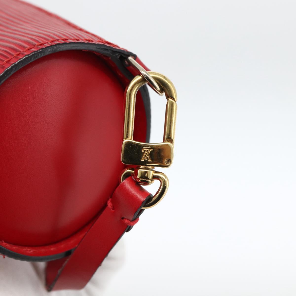 LOUIS VUITTON Epi Soufflot Pouch Accessory Pouch Red LV Auth 172405