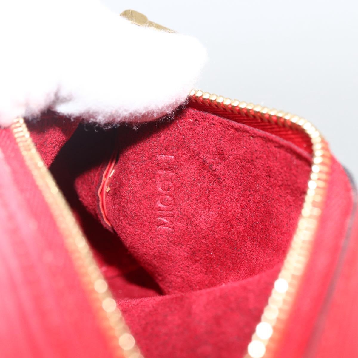 LOUIS VUITTON Epi Soufflot Pouch Accessory Pouch Red LV Auth 172405