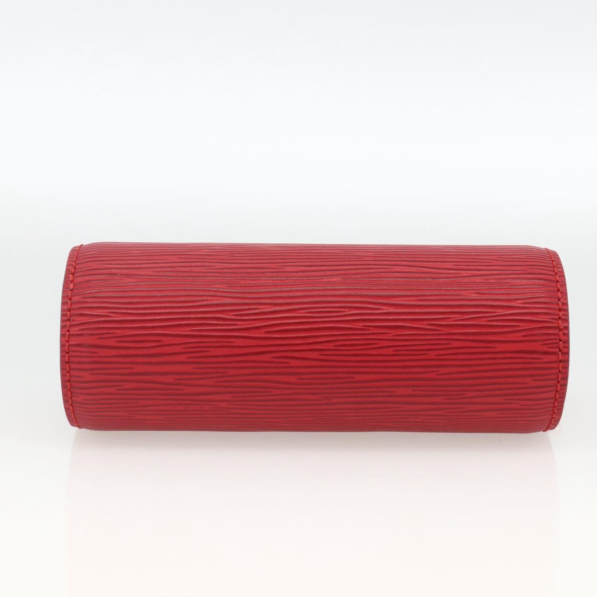 LOUIS VUITTON Epi Soufflot Pouch Accessory Pouch Red LV Auth 172405