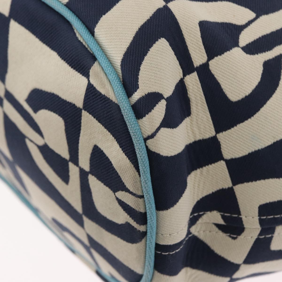 HERMES Panier Plage PM Tote Bag Canvas Navy Auth 172409