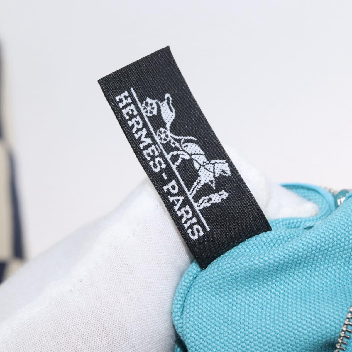 HERMES Panier Plage PM Tote Bag Canvas Navy Auth 172409
