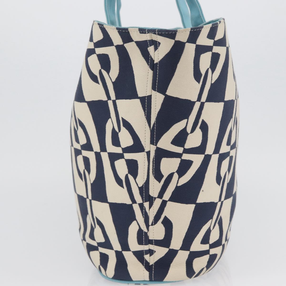HERMES Panier Plage PM Tote Bag Canvas Navy Auth 172409