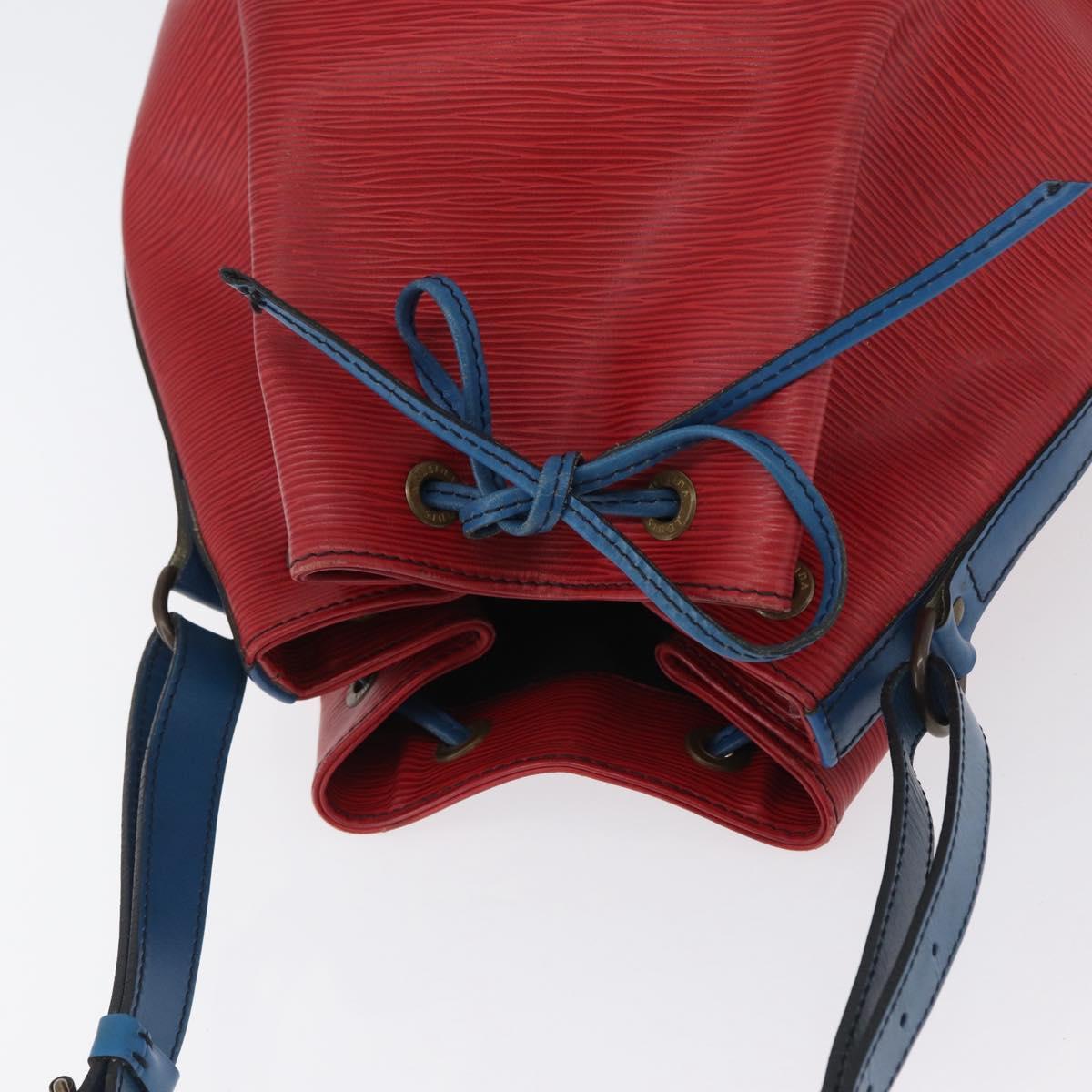 LOUIS VUITTON Epi Noe Shoulder Bag Bicolor Red Blue M44084 LV Auth 172411