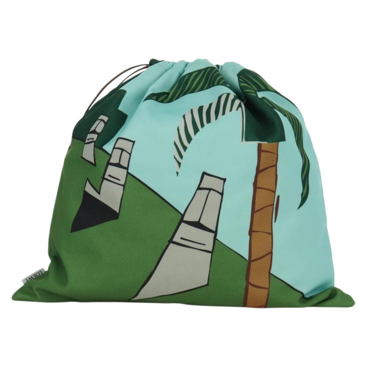 LOEWE Drawstring Ken Price Collaboration Pouch Canvas Light Blue Auth 172426V