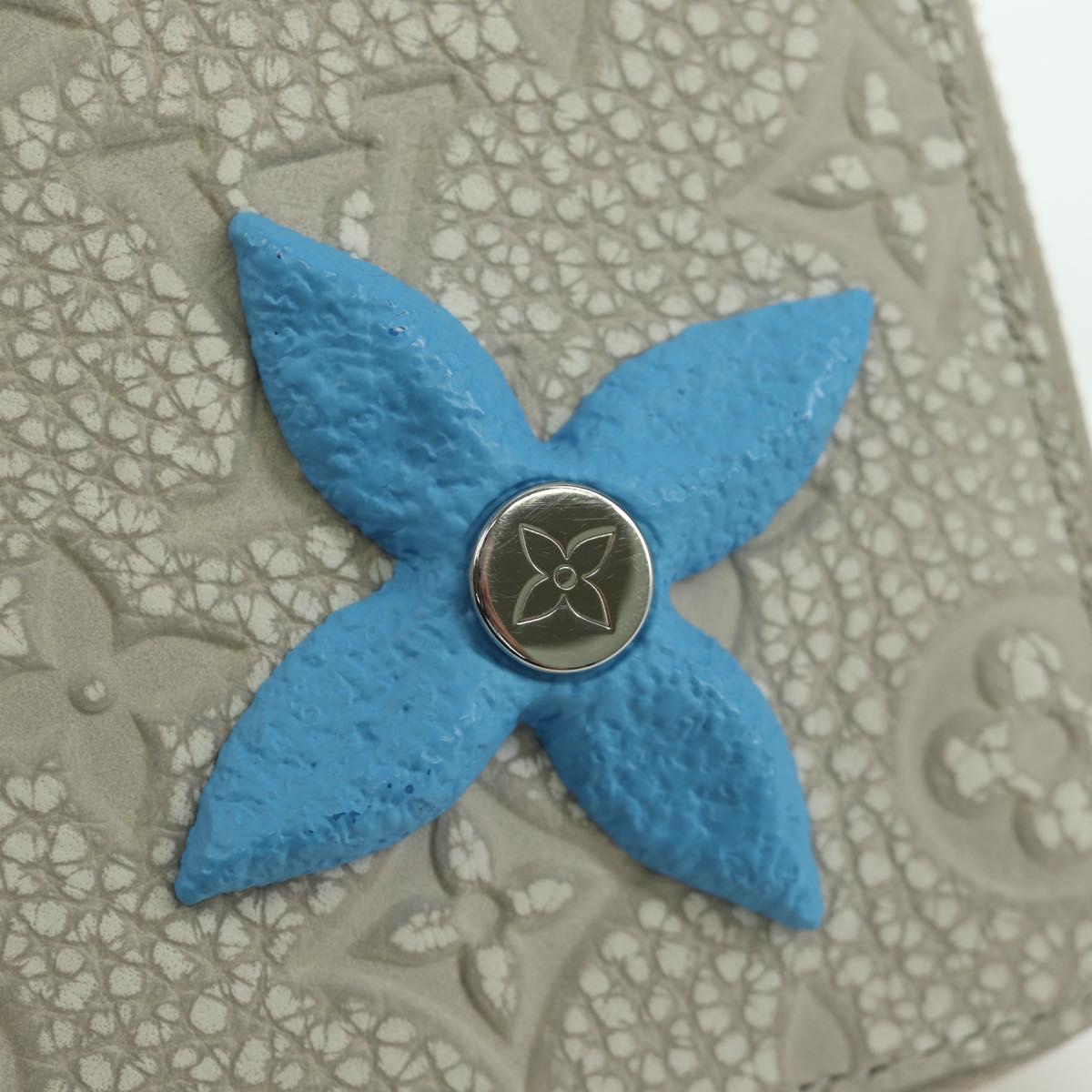 LOUIS VUITTON Taurillon Climbing Zippy Wallet Vertical Ivory M81573 Auth 172432SAM