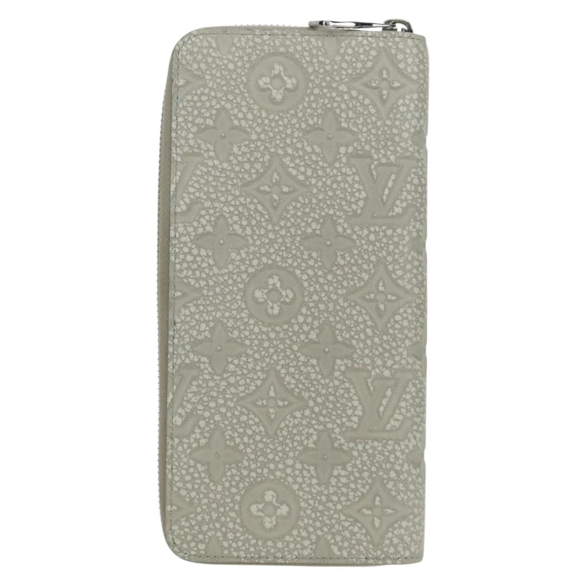 LOUIS VUITTON Taurillon Climbing Zippy Wallet Vertical Ivory M81573 Auth 172432SAM