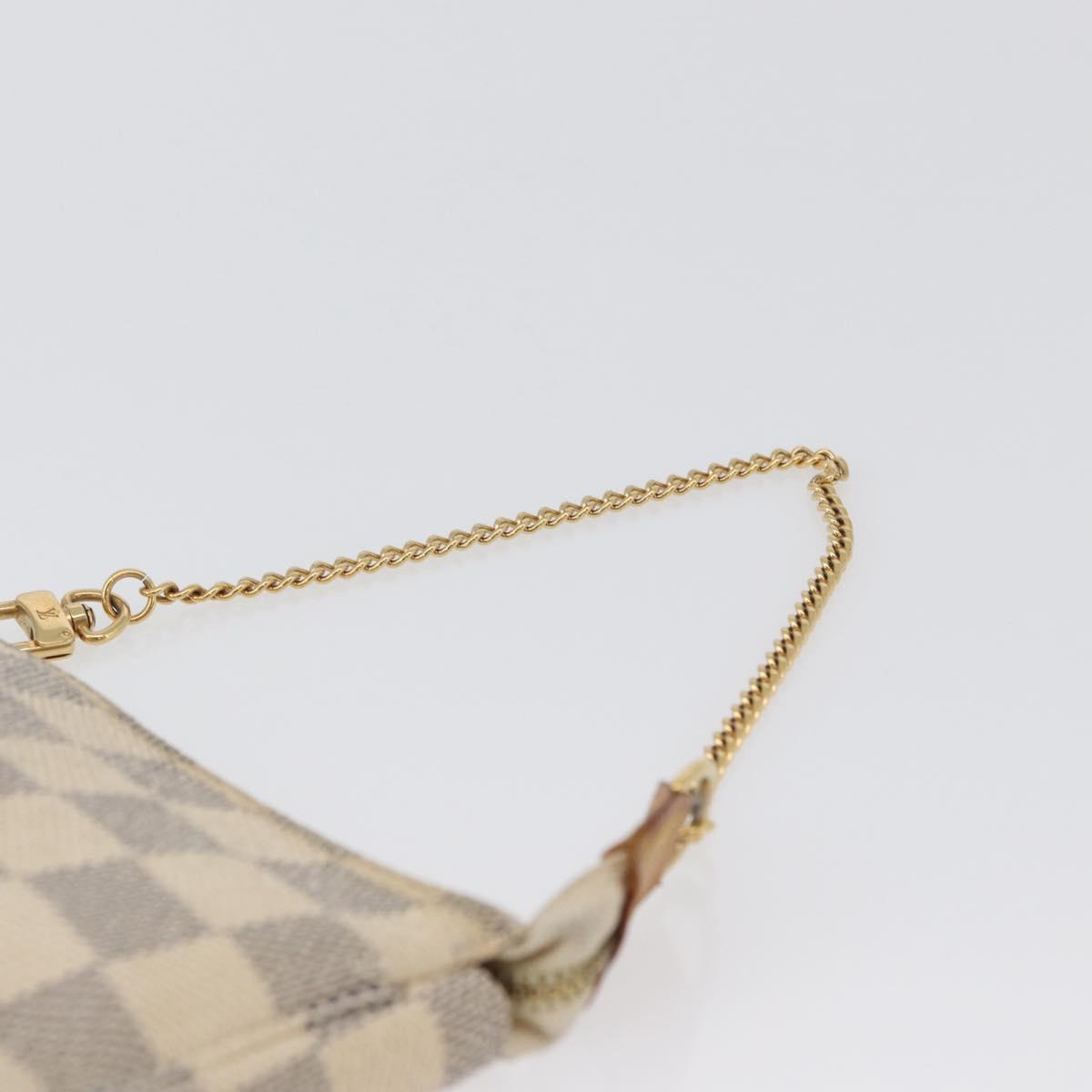 LOUIS VUITTON Damier Azur Mini Pochette Accessoires Pouch N63005 LV Auth 172435V