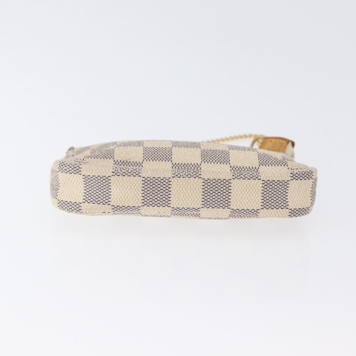 LOUIS VUITTON Damier Azur Mini Pochette Accessoires Pouch N63005 LV Auth 172435V