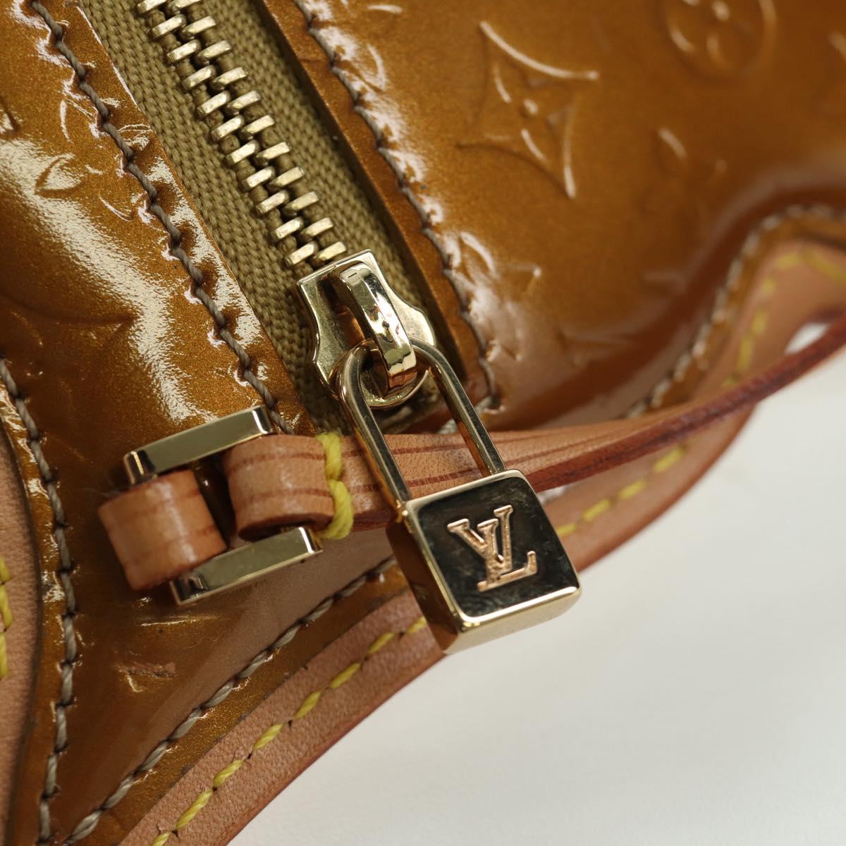 LOUIS VUITTON Vernis Comte De Feu Pochette Owl Bag Bronze M92268 Auth 172440V