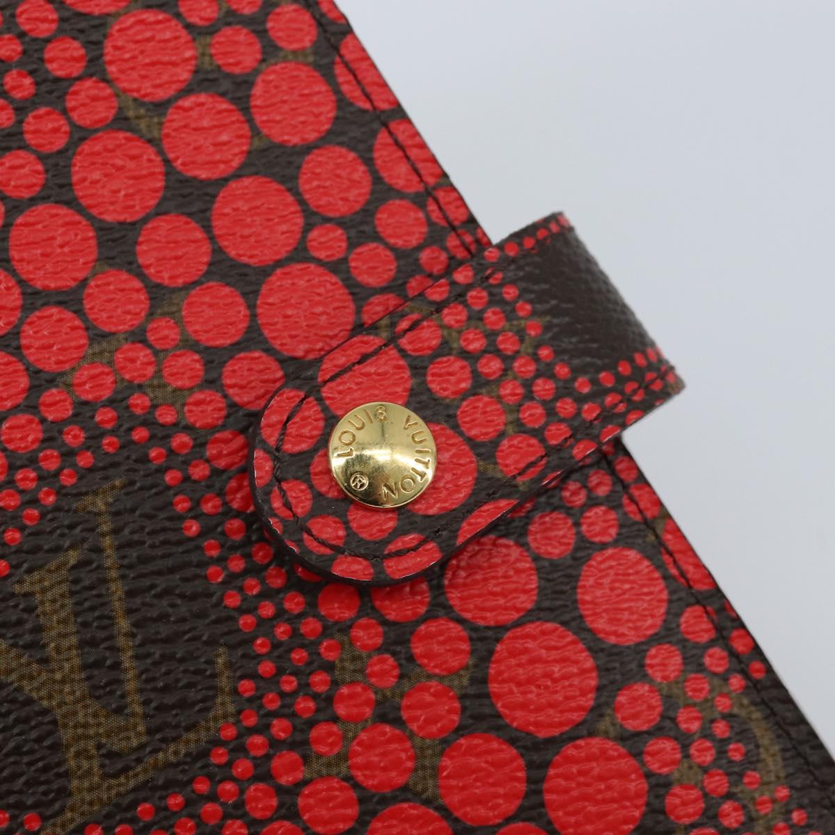 LOUIS VUITTON Yayoi Kusama Agenda PM Day Planner Cover Red R21132 Auth 172444SAV