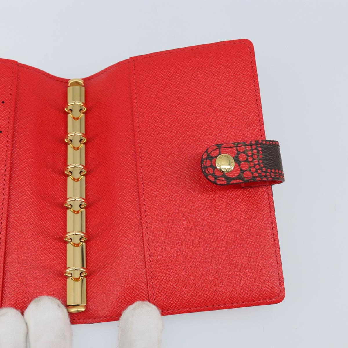 LOUIS VUITTON Yayoi Kusama Agenda PM Day Planner Cover Red R21132 Auth 172444SAV