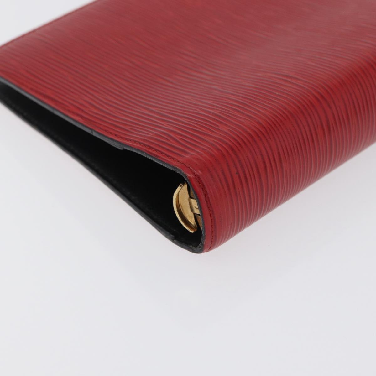 LOUIS VUITTON Epi Agenda MM Day Planner Cover Red R20047 LV Auth 172451