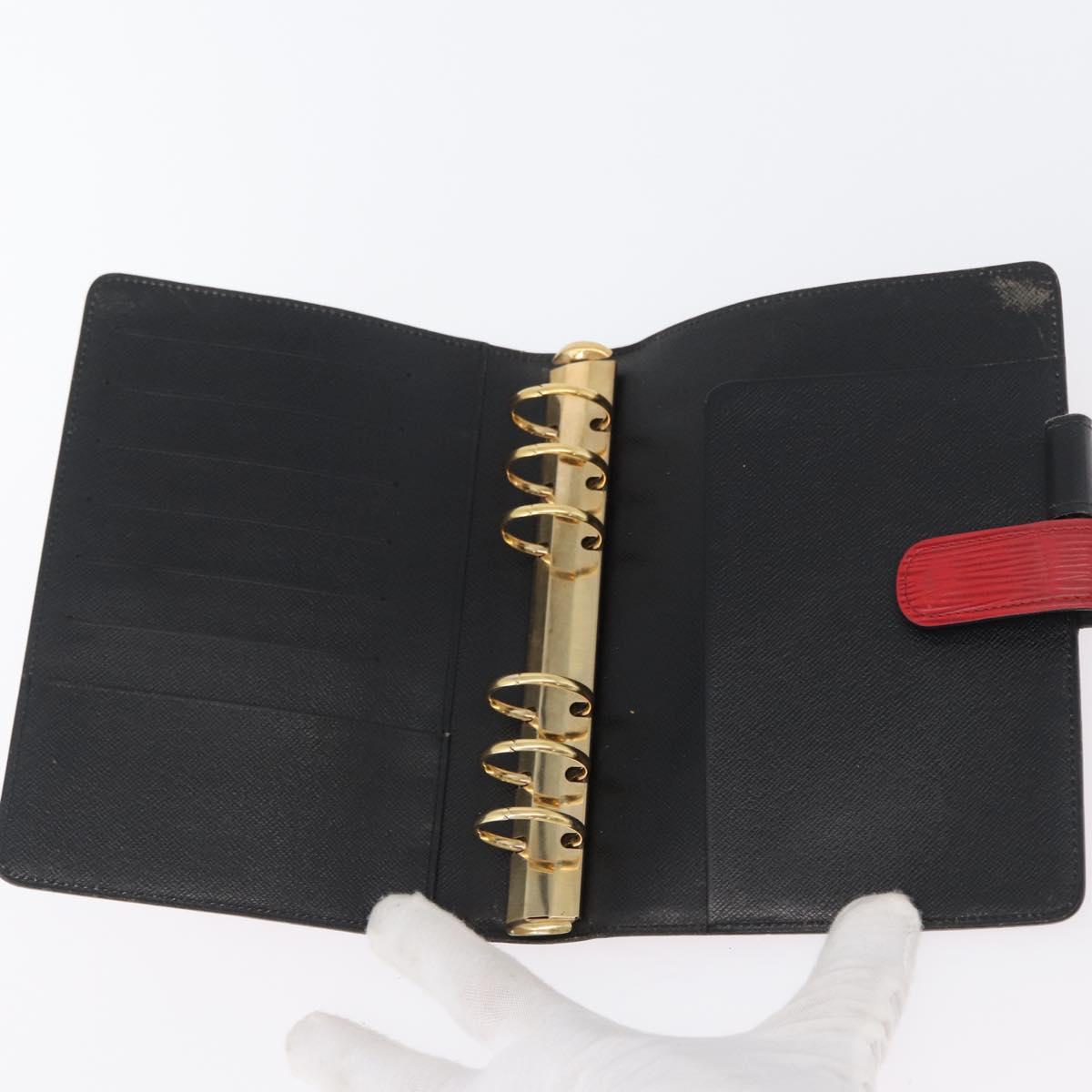 LOUIS VUITTON Epi Agenda MM Day Planner Cover Red R20047 LV Auth 172451