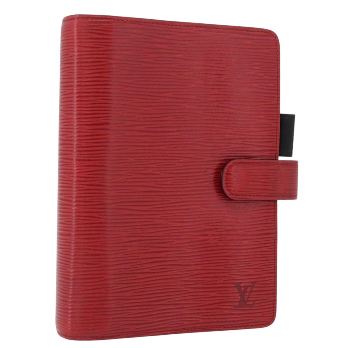 LOUIS VUITTON Epi Agenda MM Day Planner Cover Red R20047 LV Auth 172451