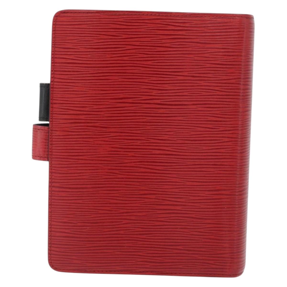 LOUIS VUITTON Epi Agenda MM Day Planner Cover Red R20047 LV Auth 172451