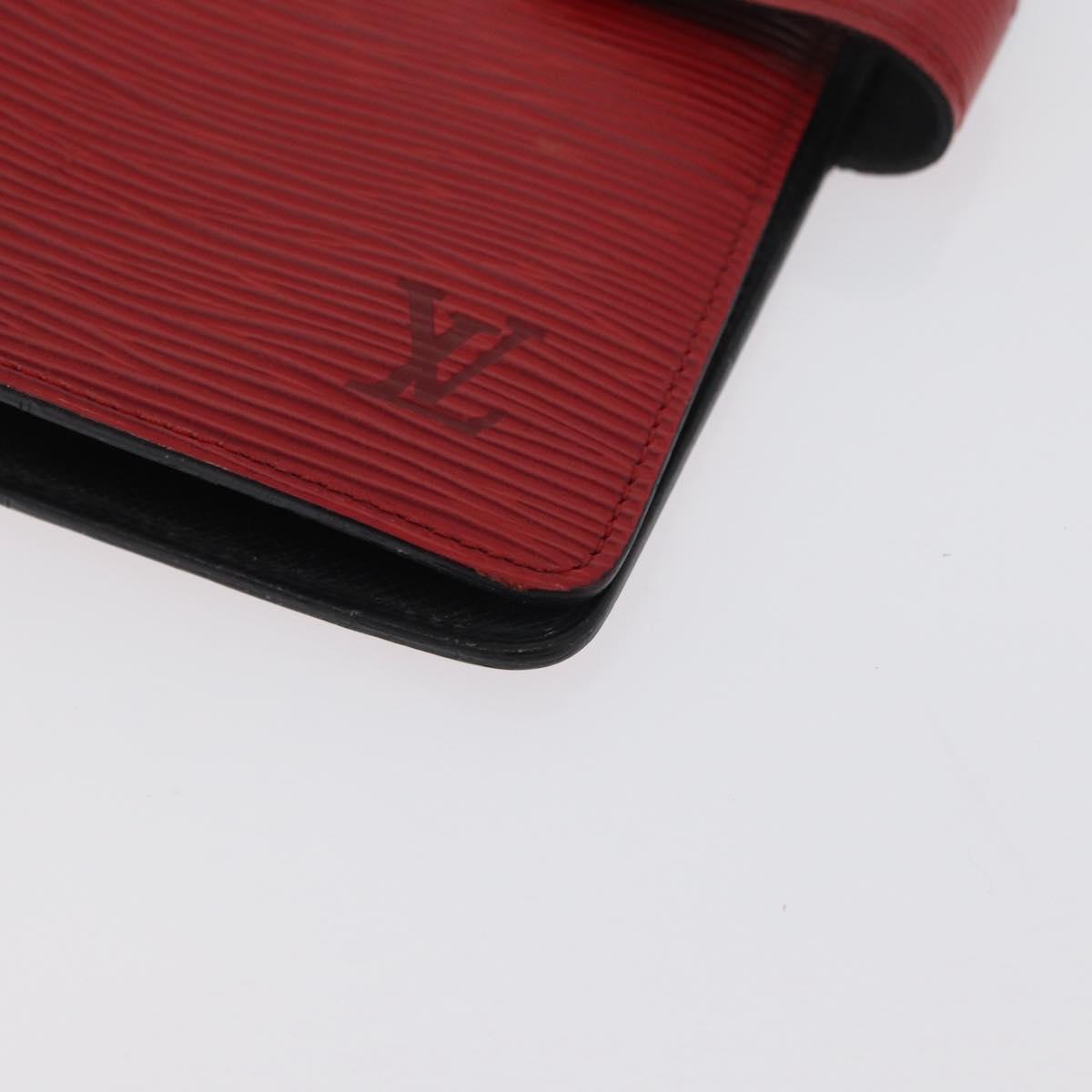 LOUIS VUITTON Epi Agenda MM Day Planner Cover Red R20047 LV Auth 172451