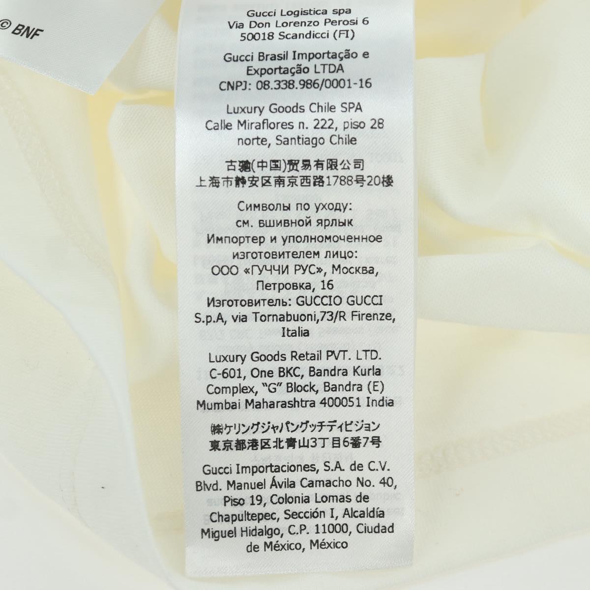 GUCCI Short Sleeved T Shirt Cotton White Auth 172489M
