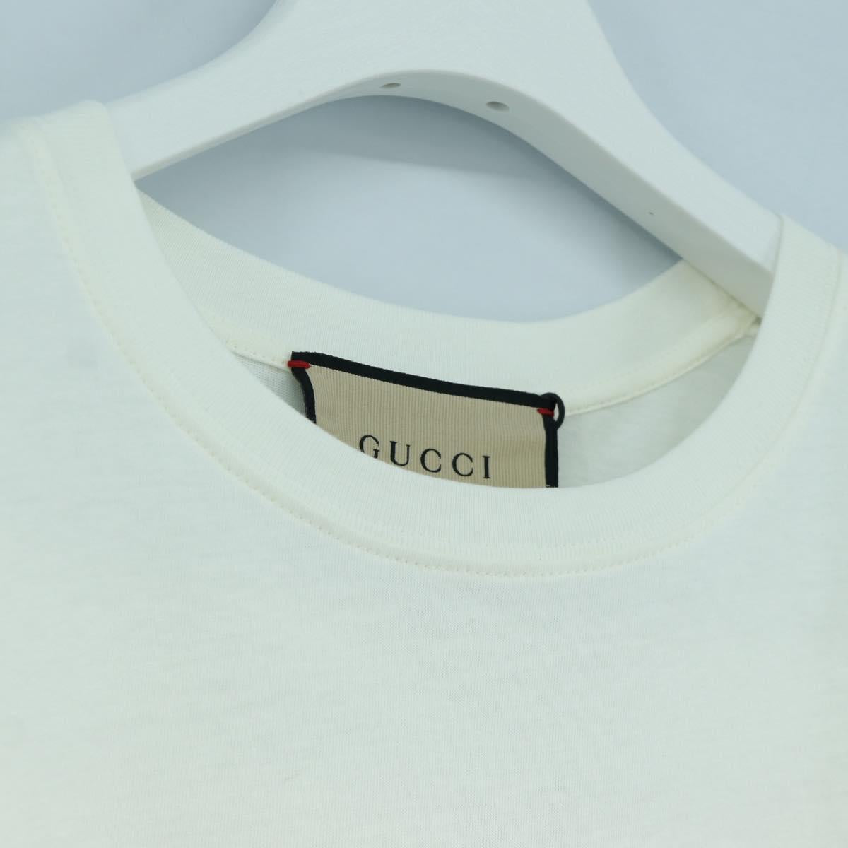 GUCCI Short Sleeved T Shirt Cotton White Auth 172489M