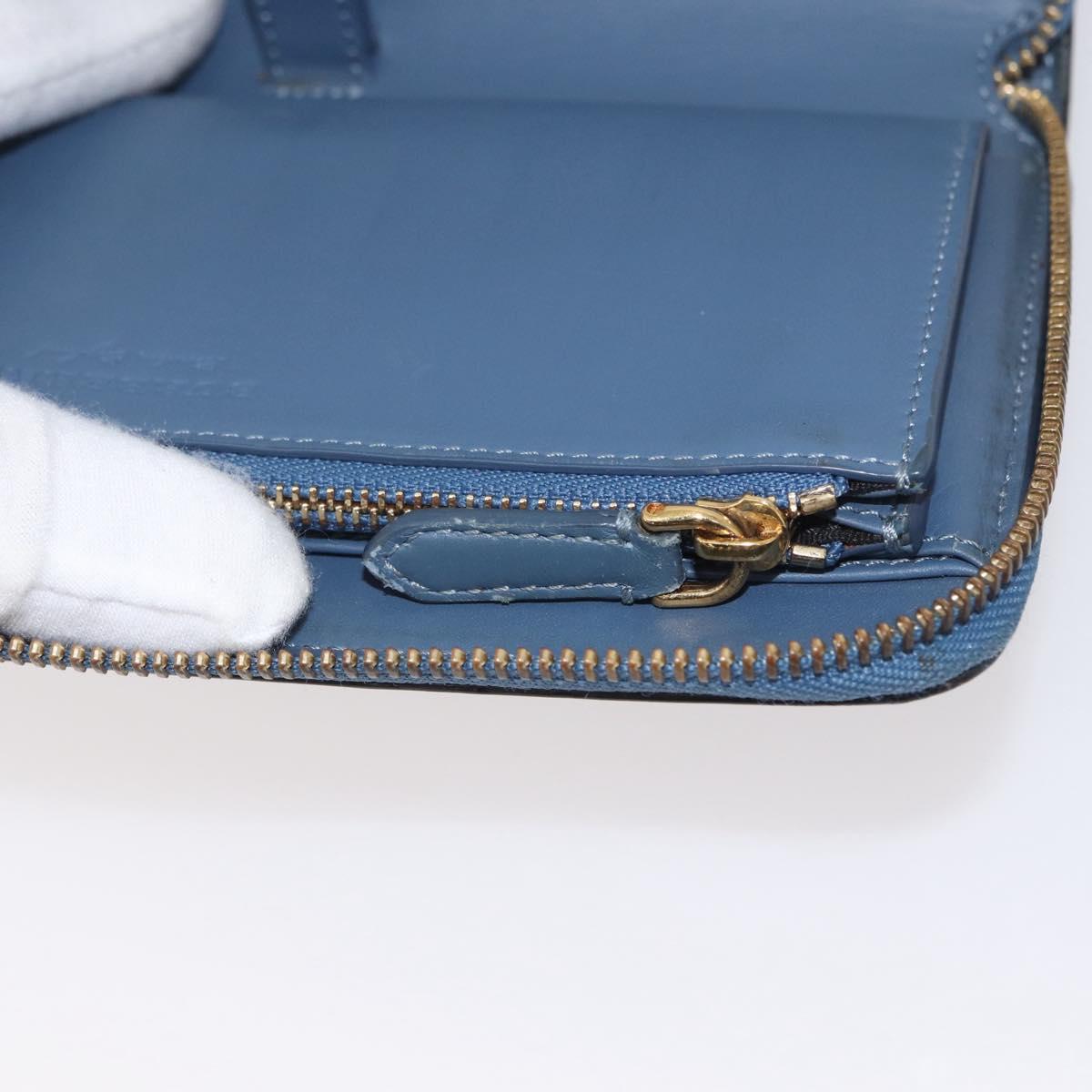 BURBERRY Long Wallet Leather Ivory Gold Auth 172501