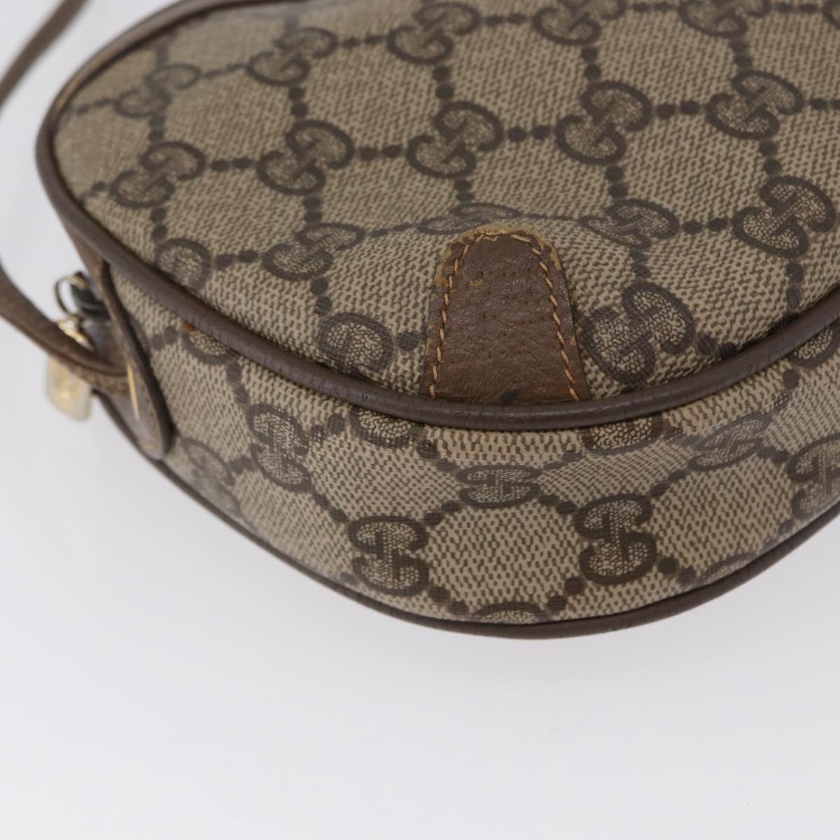 GUCCI GG Supreme Web Sherry Line Bag PVC Beige Gold 89 02 066 Auth 172511
