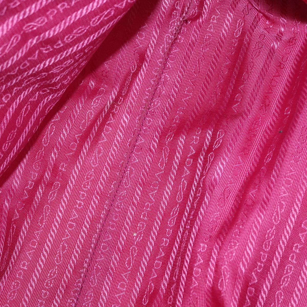 PRADA Hand Bag Nylon Pink Gold Auth 172515A