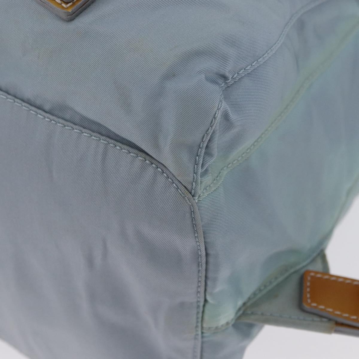 PRADA Backpack Nylon Light Blue Silver Auth 172516