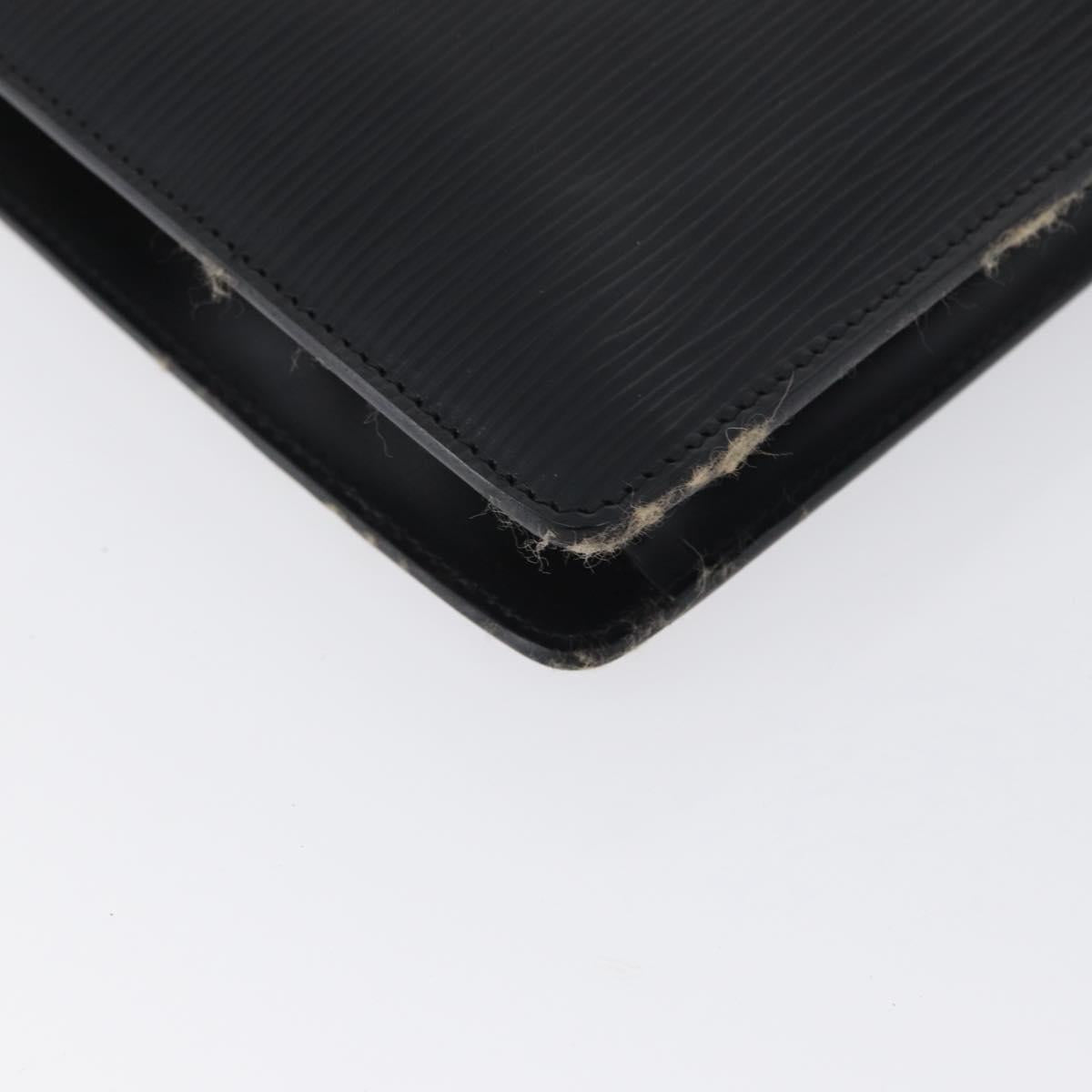LOUIS VUITTON Epi Montaigne 23 Clutch Bag Black M52662 LV Auth 172524